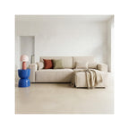 Livia - Canapé d'Angle Convertible Réversible 4 Places avec Coffre de Rangement en Velours Côtelé - Beige