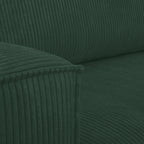 Livia - Canapé d'Angle Convertible Réversible 4 Places avec Coffre de Rangement en Velours Côtelé - Vert Foncé