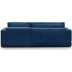 Livia - Canapé d'Angle Convertible Réversible 4 Places en Velours Gros Côtelé - Bleu Foncé