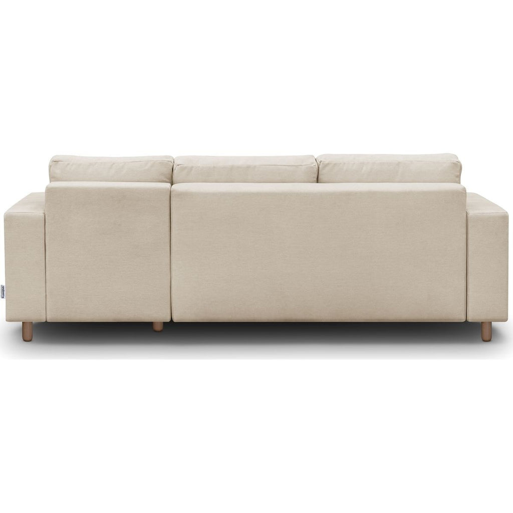 Marceau - Canapé d'Angle à Droite Convertible 4 Places en Tissu Chenille - Beige