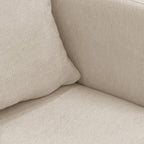 Marceau - Canapé d'Angle à Droite Convertible 4 Places en Tissu Chenille - Beige