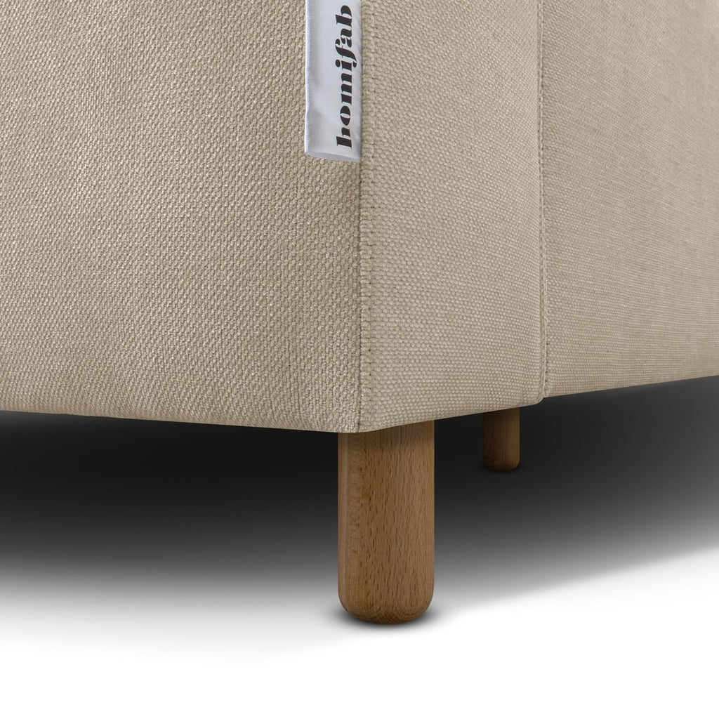 Marceau - Canapé d'Angle à Droite Convertible 4 Places en Tissu Chenille - Beige