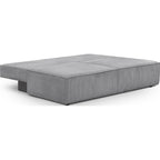 Milla - Canapé Convertible 3 Places avec Coffre de Rangement en Velours Côtelé - Gris Clair