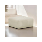 Modulo - Pouf / Repose-Pieds Modulable en Velours Côtelé - Beige