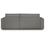 Asti - Canapé d'Angle à Droite Convertible 3 Places en Tissu Chenille - Gris