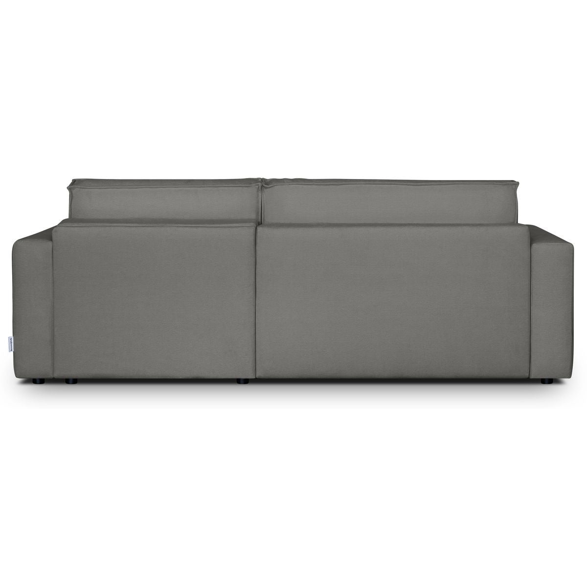 Asti - Canapé d'Angle à Droite Convertible 3 Places en Tissu Chenille - Gris