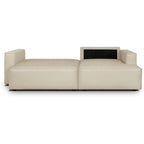 Asti - Canapé d'Angle à Droite Convertible 3 Places en Tissu Chenille - Beige Foncé