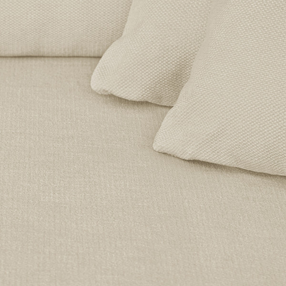 Asti - Canapé d'Angle à Droite Convertible 3 Places en Tissu Chenille - Beige Foncé