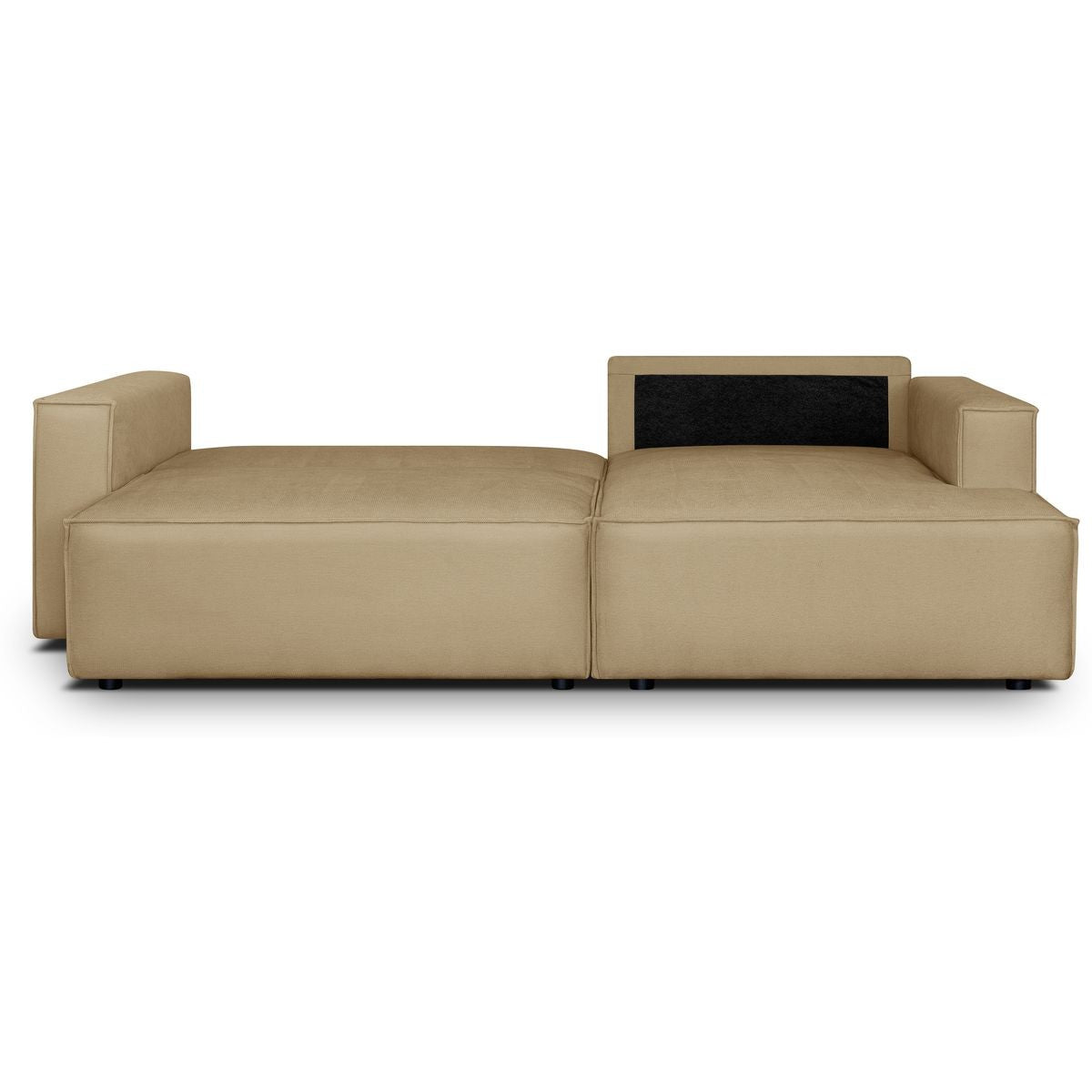 Asti - Canapé d'Angle à Droite Convertible 3 Places en Tissu Chenille - Miel