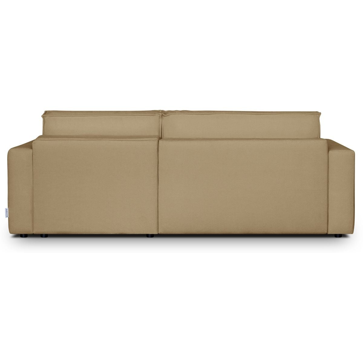 Asti - Canapé d'Angle à Droite Convertible 3 Places en Tissu Chenille - Miel