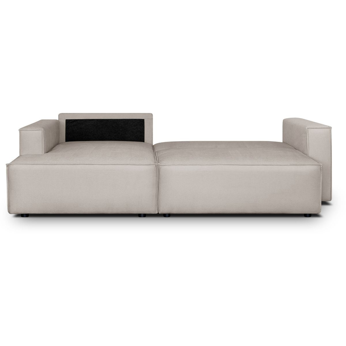 Asti - Canapé d'Angle à Gauche Convertible 3 Places en Tissu Chenille - Taupe
