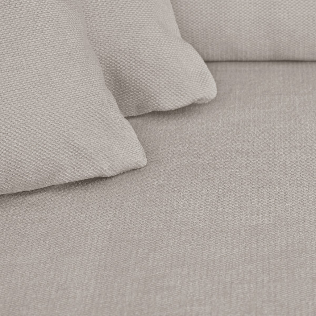 Asti - Canapé d'Angle à Gauche Convertible 3 Places en Tissu Chenille - Taupe