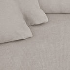 Asti - Canapé d'Angle à Gauche Convertible 3 Places en Tissu Chenille - Taupe
