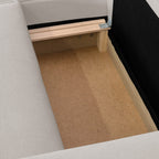 Asti - Canapé d'Angle à Gauche Convertible 3 Places en Tissu Chenille - Taupe