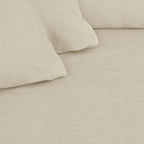 Asti - Canapé d'Angle à Gauche Convertible 3 Places en Tissu Chenille - Beige Foncé