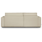 Asti - Canapé d'Angle à Gauche Convertible 3 Places en Tissu Chenille - Beige Foncé