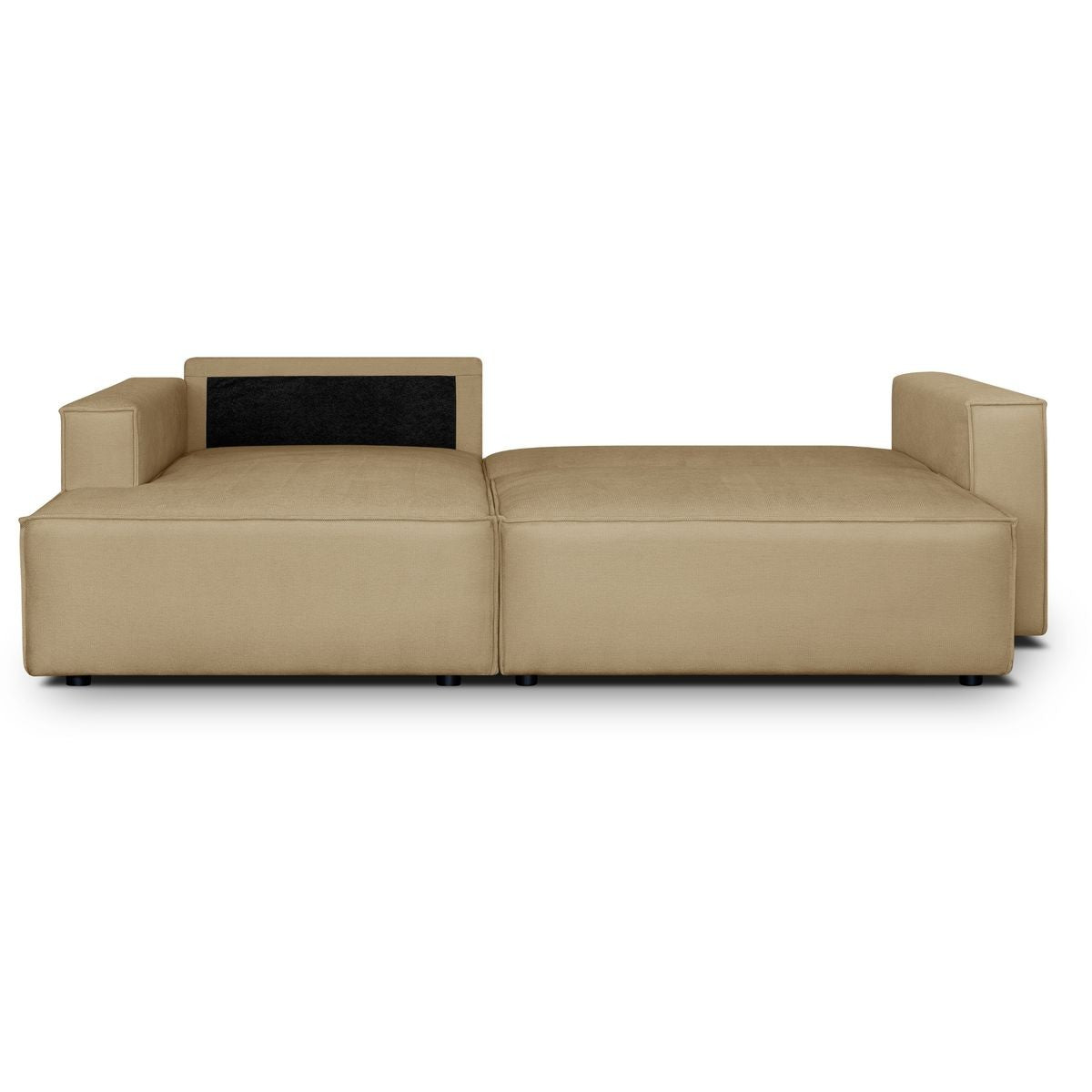 Asti - Canapé d'Angle à Gauche Convertible 3 Places en Tissu Chenille - Miel