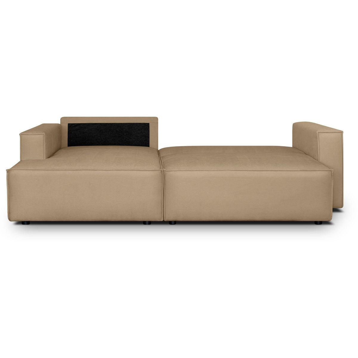 Asti - Canapé d'Angle à Gauche Convertible 3 Places en Tissu Chenille - Moka