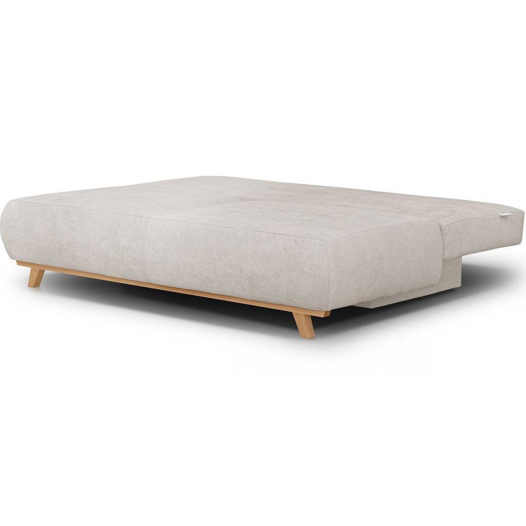 Laria - Canapé Convertible 3 Places avec Coffre de Rangement en Tissu Chenille - Taupe