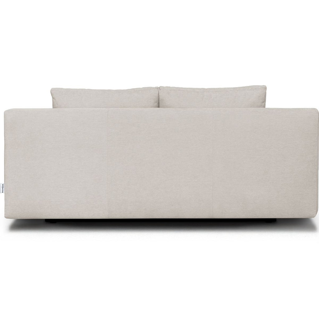 Laria - Canapé Convertible 3 Places avec Coffre de Rangement en Tissu Chenille - Taupe