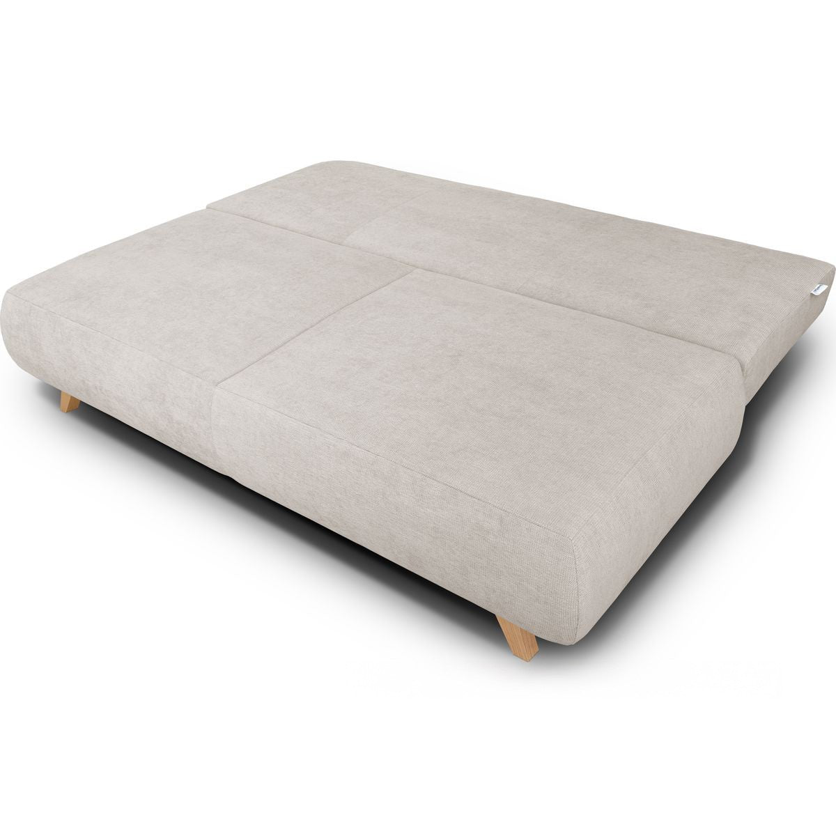 Laria - Canapé Convertible 3 Places avec Coffre de Rangement en Tissu Chenille - Taupe