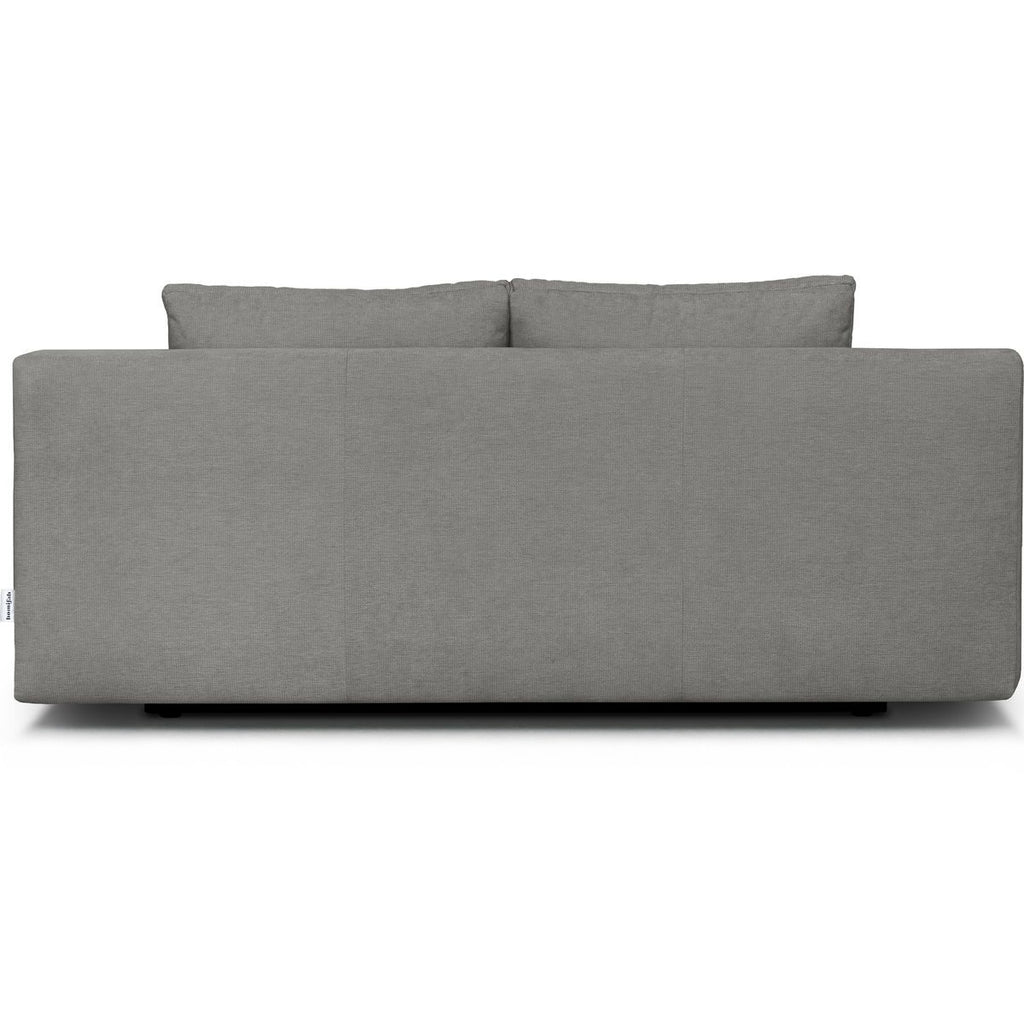Laria - Canapé Convertible 3 Places avec Coffre de Rangement en Tissu Chenille - Gris