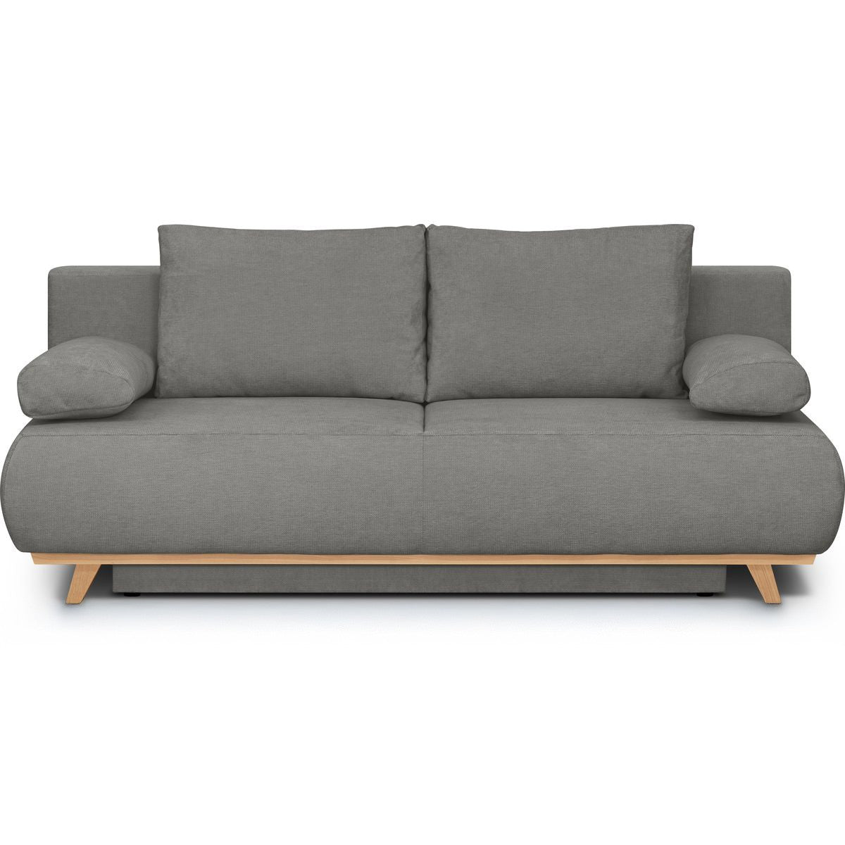 Laria - Canapé Convertible 3 Places avec Coffre de Rangement en Tissu Chenille - Gris