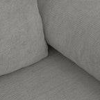 Laria - Canapé Convertible 3 Places avec Coffre de Rangement en Tissu Chenille - Gris