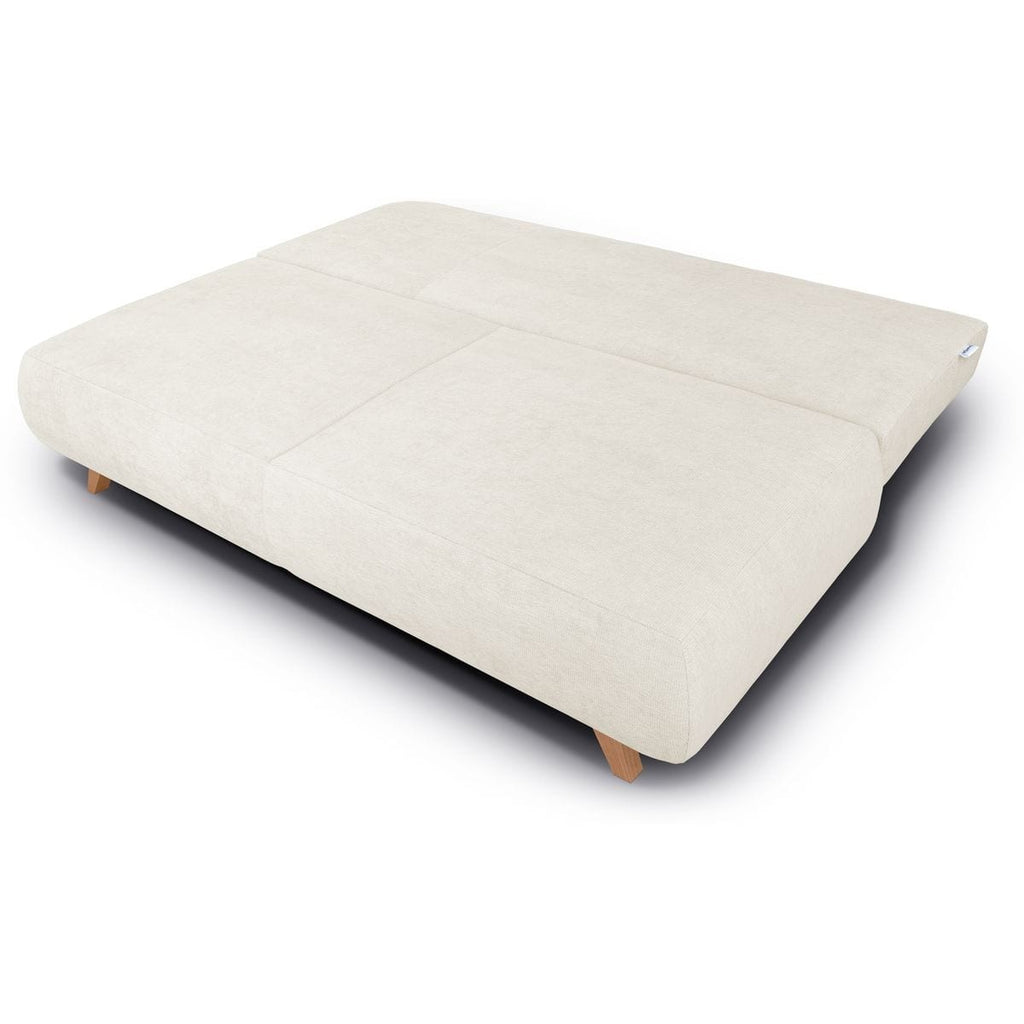 Laria - Canapé Convertible 3 Places avec Coffre de Rangement en Tissu Chenille - Beige