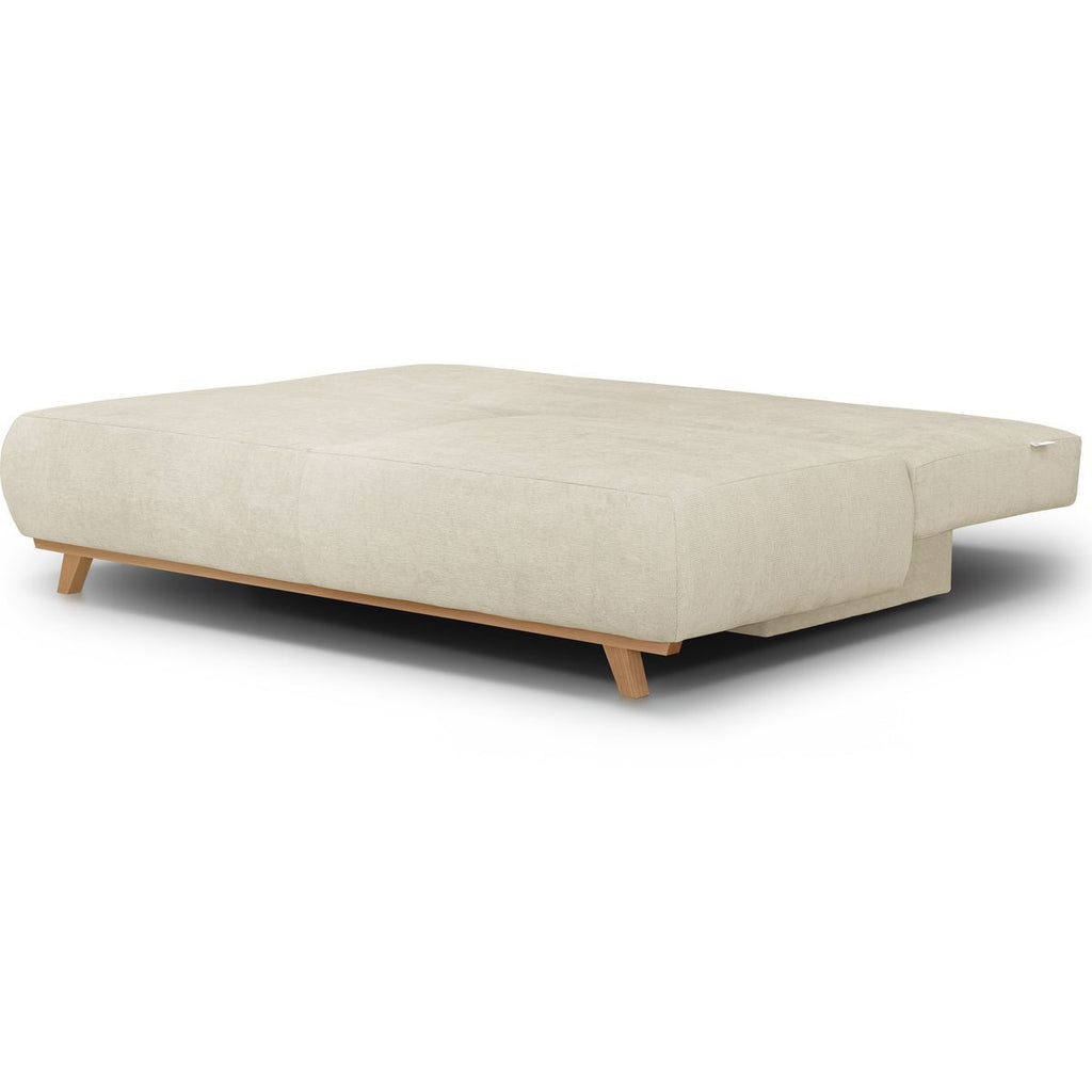 Laria - Canapé Convertible 3 Places avec Coffre de Rangement en Tissu Chenille - Beige Foncé