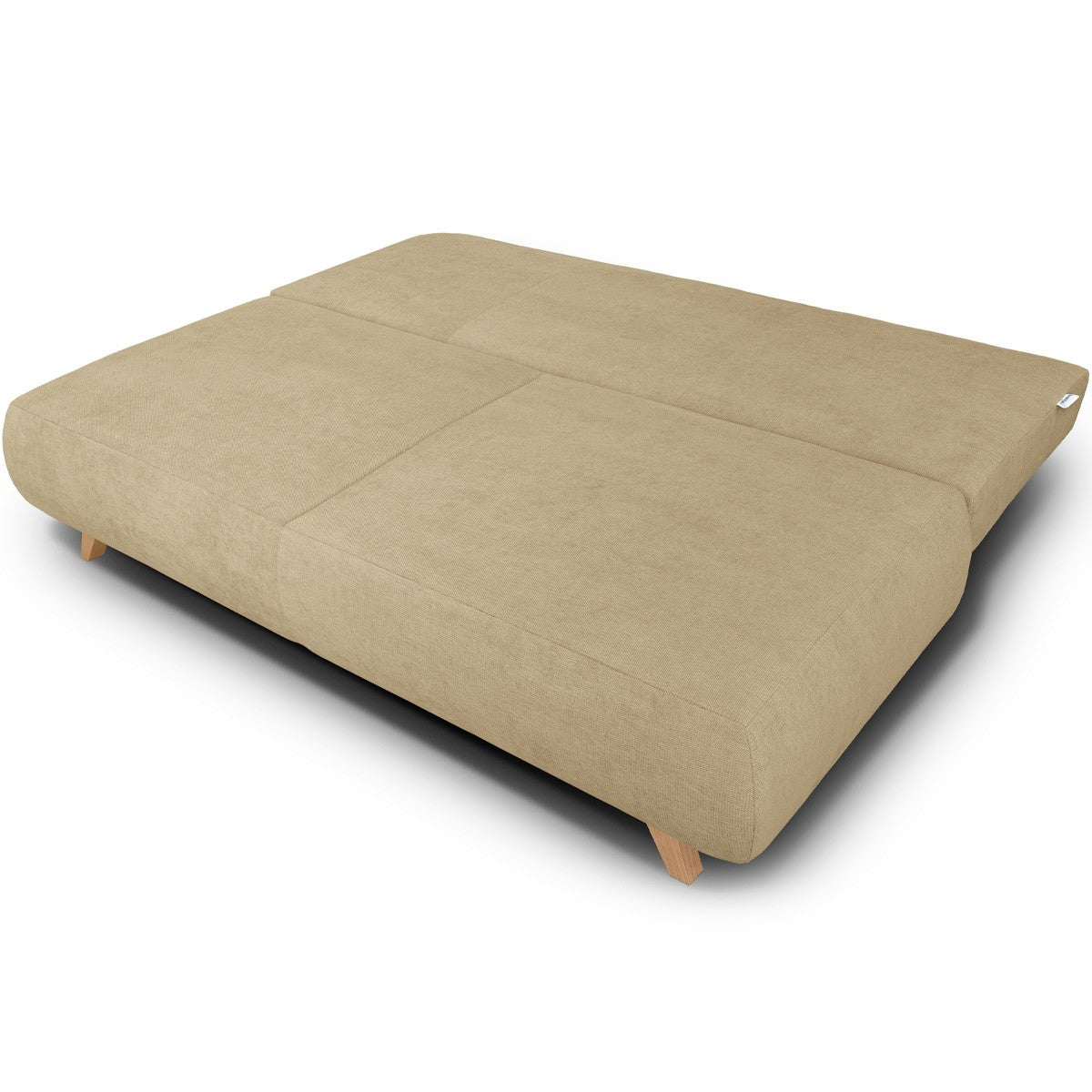 Laria - Canapé Convertible 3 Places avec Coffre de Rangement en Tissu Chenille - Miel