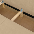 Laria - Canapé Convertible 3 Places avec Coffre de Rangement en Tissu Chenille - Moka