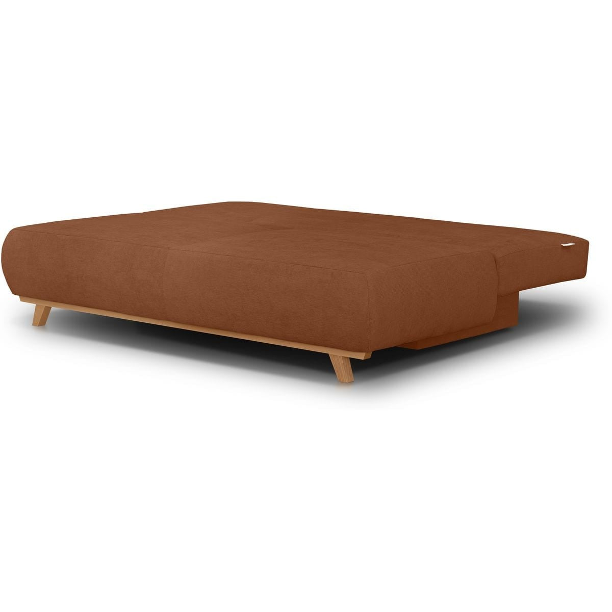 Laria - Canapé Convertible 3 Places avec Coffre de Rangement en Tissu Chenille - Terracotta