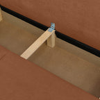 Laria - Canapé Convertible 3 Places avec Coffre de Rangement en Tissu Chenille - Terracotta