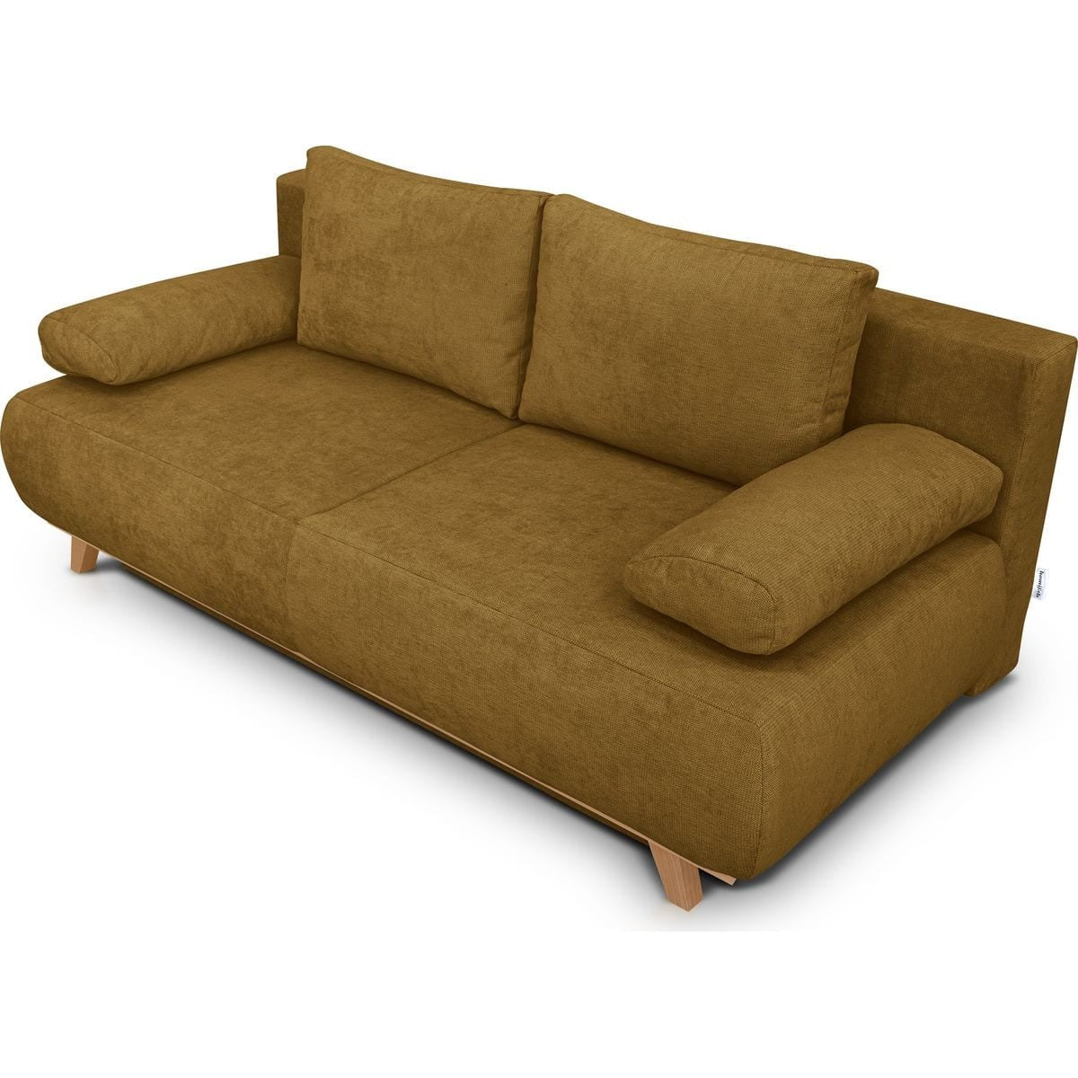 Laria - Canapé Convertible 3 Places avec Coffre de Rangement en Tissu Chenille - Bronze
