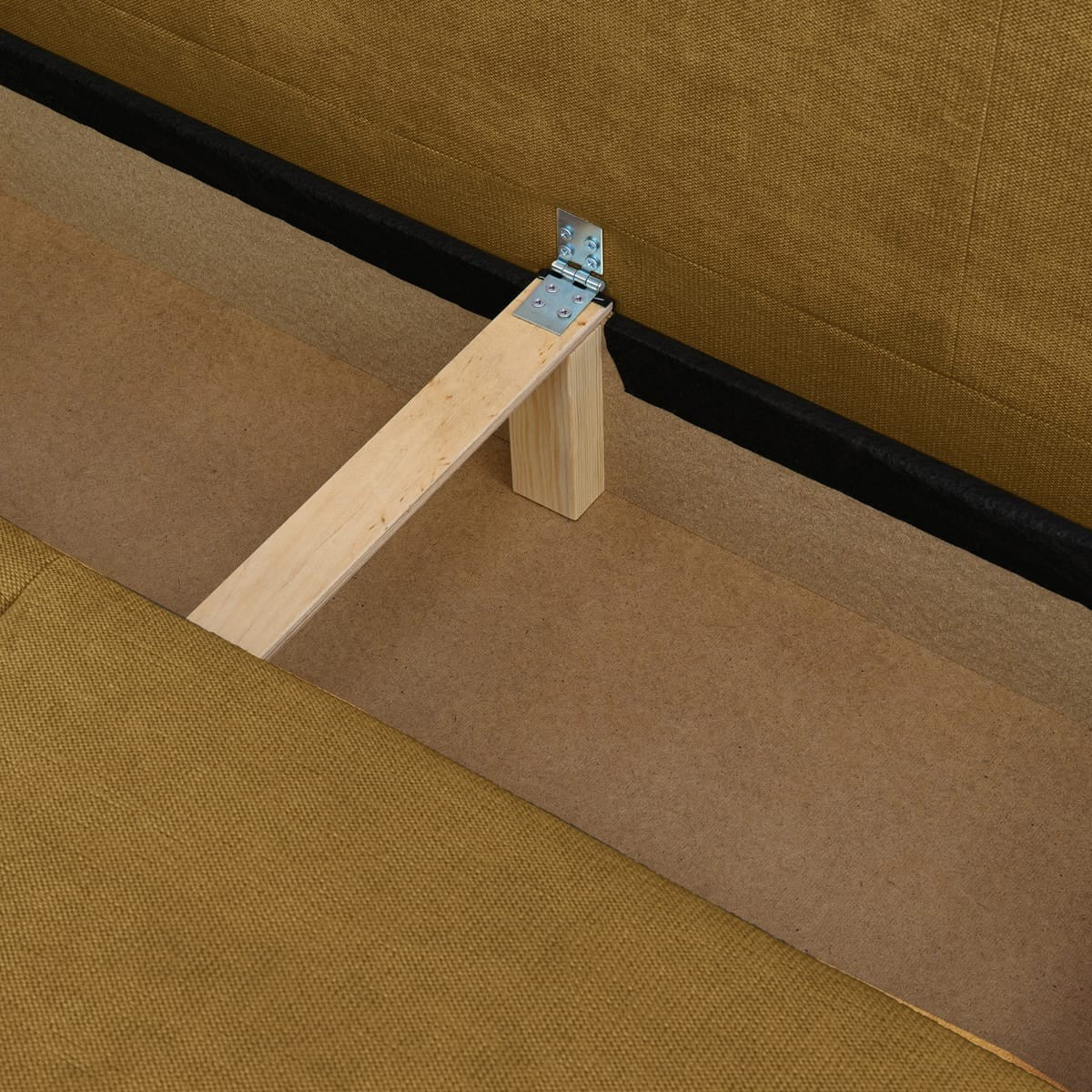 Laria - Canapé Convertible 3 Places avec Coffre de Rangement en Tissu Chenille - Bronze