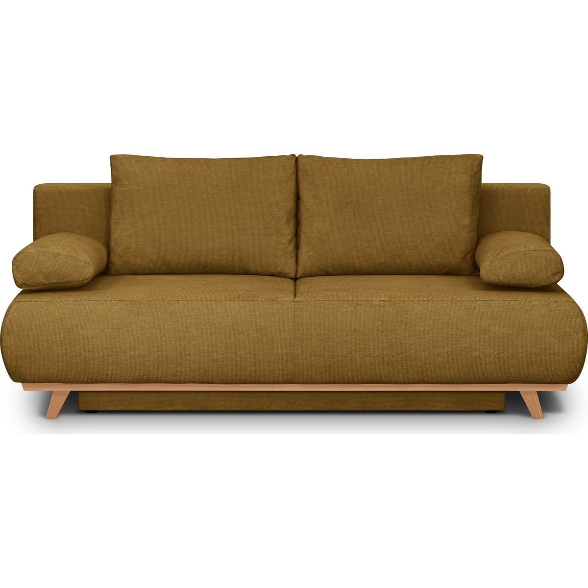 Laria - Canapé Convertible 3 Places avec Coffre de Rangement en Tissu Chenille - Bronze