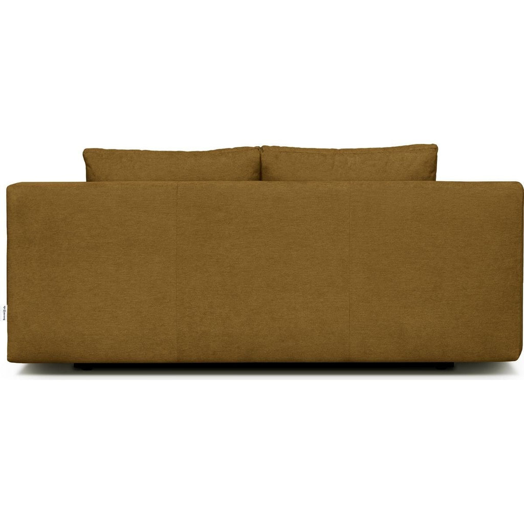 Laria - Canapé Convertible 3 Places avec Coffre de Rangement en Tissu Chenille - Bronze
