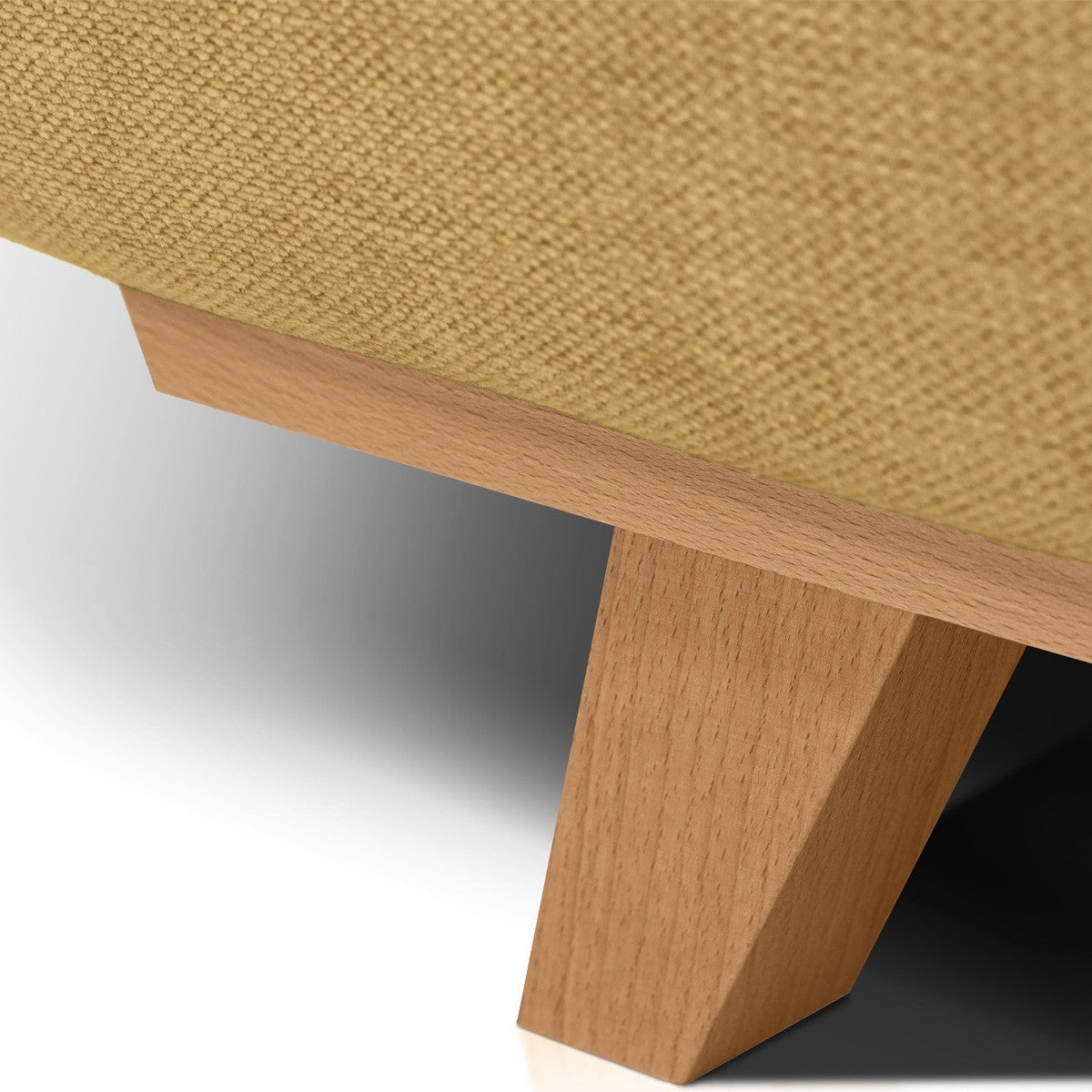 Laria - Canapé Convertible 3 Places avec Coffre de Rangement en Tissu Chenille - Jaune Moutarde