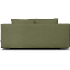 Laria - Canapé Convertible 3 Places avec Coffre de Rangement en Tissu Chenille - Vert Olive