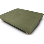 Laria - Canapé Convertible 3 Places avec Coffre de Rangement en Tissu Chenille - Vert Olive