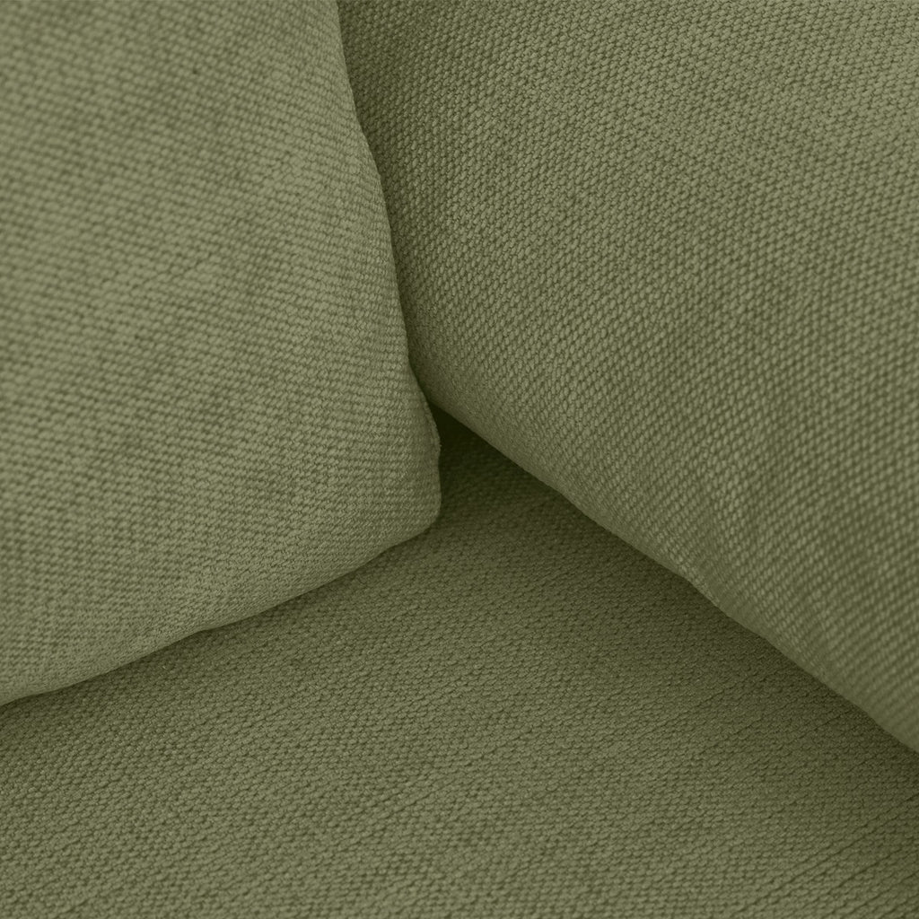 Laria - Canapé Convertible 3 Places avec Coffre de Rangement en Tissu Chenille - Vert Olive