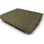 Laria - Canapé Convertible 3 Places avec Coffre de Rangement en Tissu Chenille - Vert Kaki