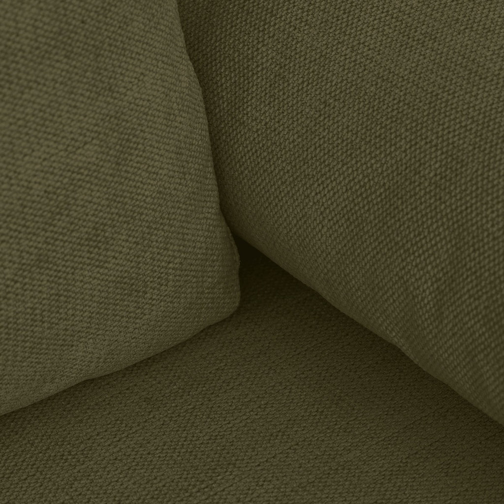 Laria - Canapé Convertible 3 Places avec Coffre de Rangement en Tissu Chenille - Vert Kaki
