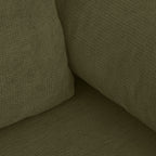 Laria - Canapé Convertible 3 Places avec Coffre de Rangement en Tissu Chenille - Vert Kaki