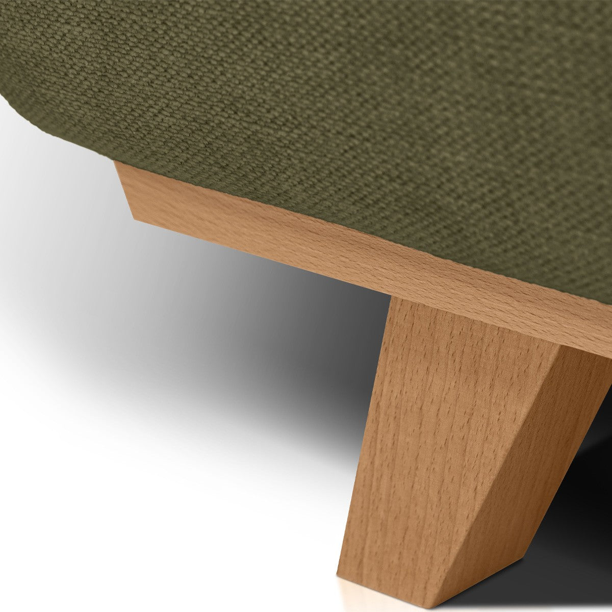 Laria - Canapé Convertible 3 Places avec Coffre de Rangement en Tissu Chenille - Vert Kaki