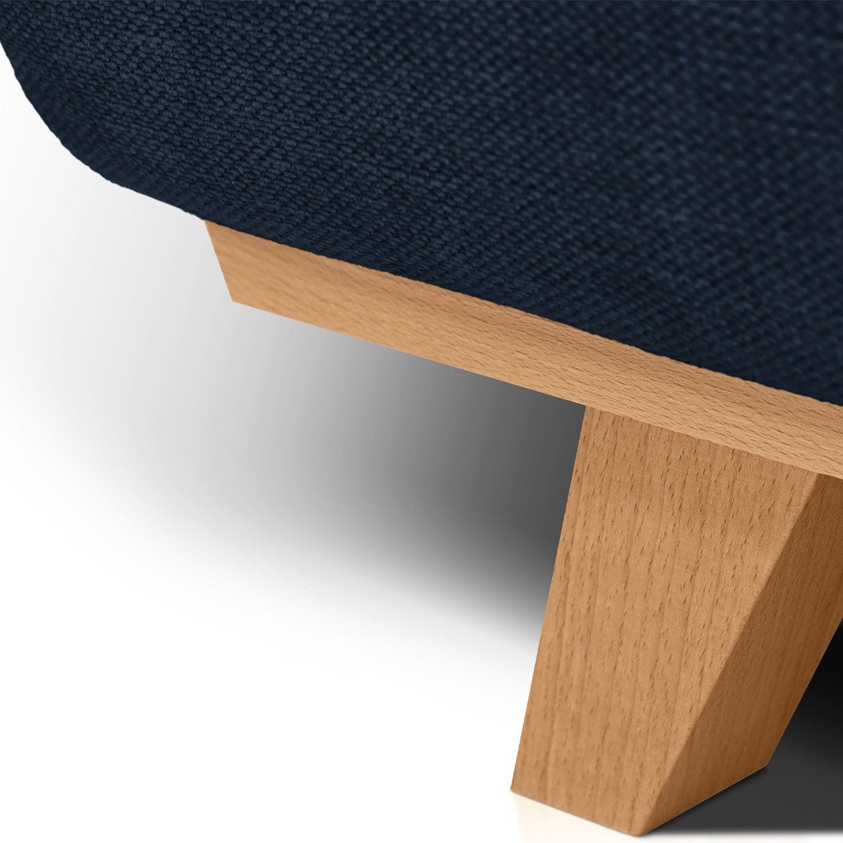 Laria - Canapé Convertible 3 Places avec Coffre de Rangement en Tissu Chenille - Bleu Foncé