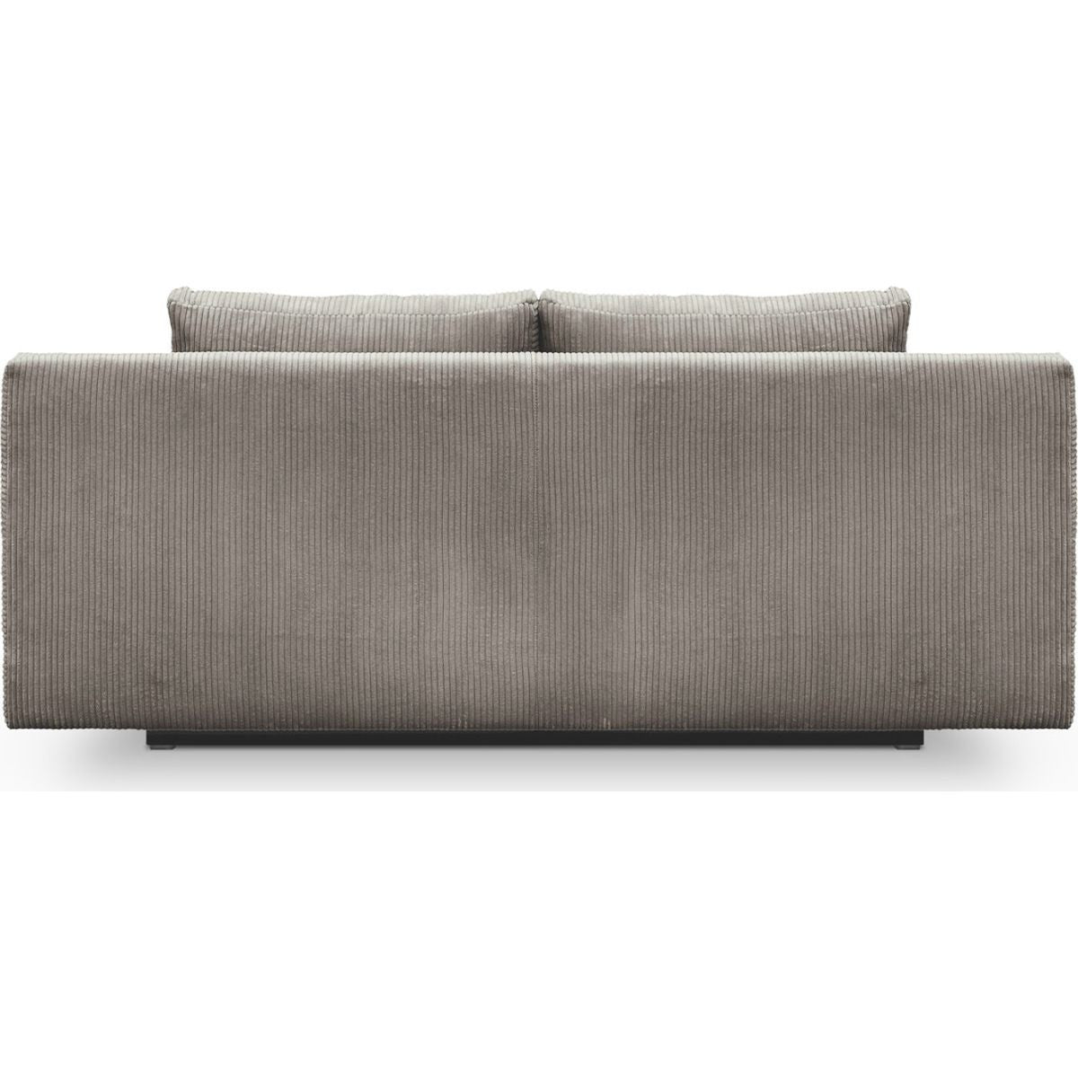Laria - Canapé Convertible 3 Places avec Coffre de Rangement en Velours Côtelé - Taupe