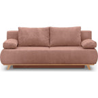 Laria - Sofá convertible - Pana - Rosa pálido
