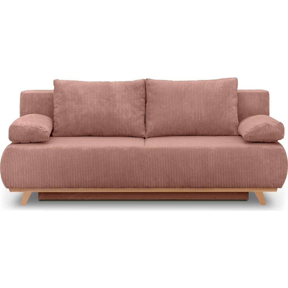 Laria - Sofá convertible - Pana - Rosa pálido